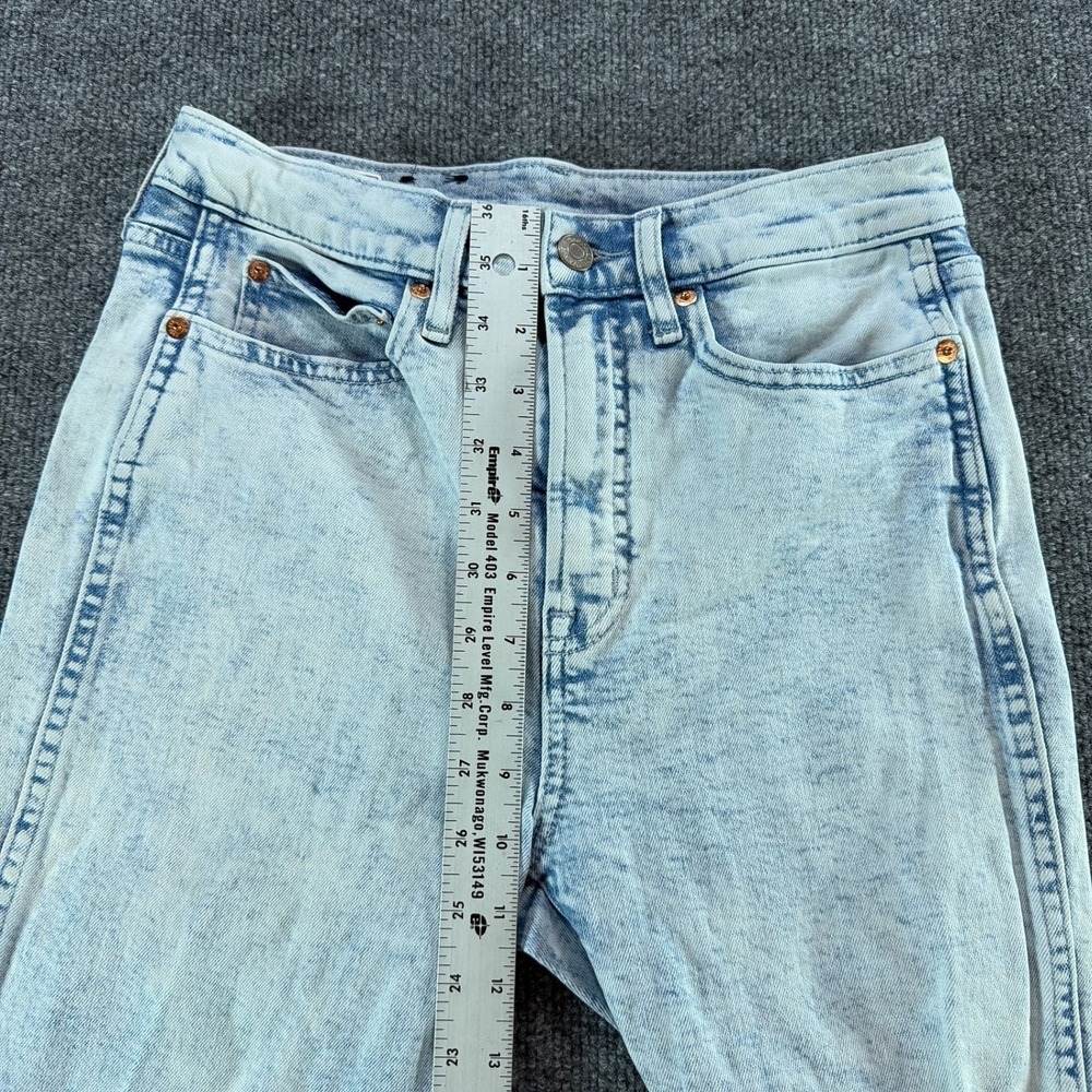 Vintage Gap Slim High Rise Jeans Light Acid Wash Raw Hem Womens 27" 4 Regular - Picture 4 of 8
